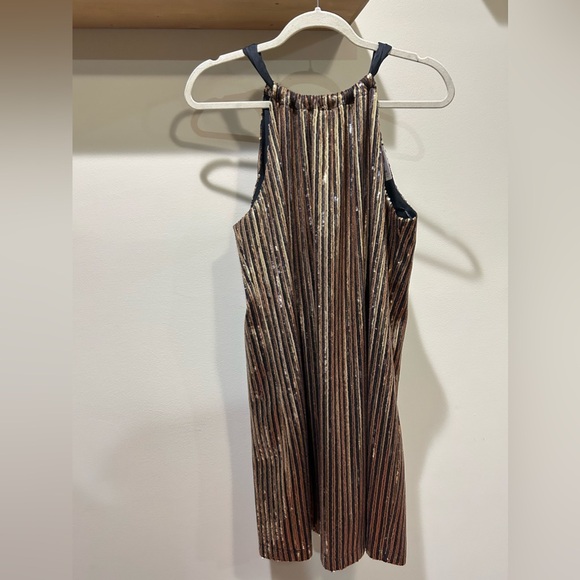 Trina Turk Gold Sequin Halter Mini Dress NWT - Picture 4 of 10